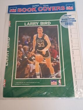 1989 Boston Celtics Larry Bird Super Star Vintage Starline Book Covers Lot of 3